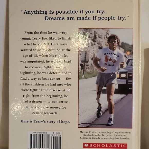 Terry Fox 2 New + Open DVDs - HC Book / Button / VHS Video - Picture 3 of 14